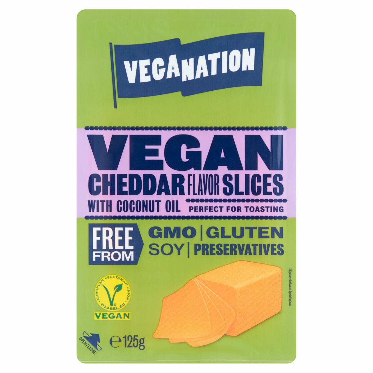 Zdjęcia - Veganation Wegańskie plastry o smaku Cheddara 125 g