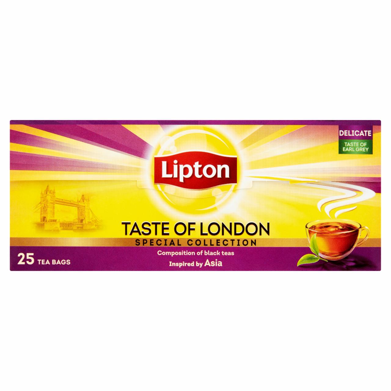 Zdjęcia - Lipton Taste of London Herbata czarna aromatyzowana 50 g (25 torebek)