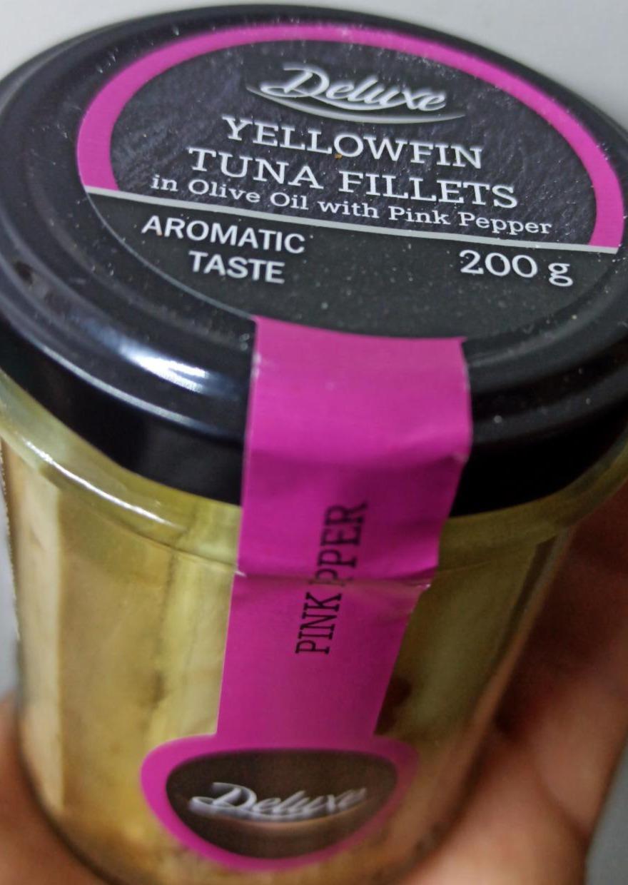 Zdjęcia - Filety z tuńczyka żółtopłetwego w oliwie z oliwek z pieprzem różowym Deluxe