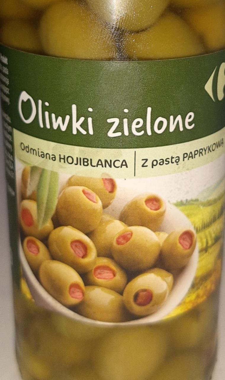 Zdjęcia - Oliwki zielone z pastą paprykową Carrefour