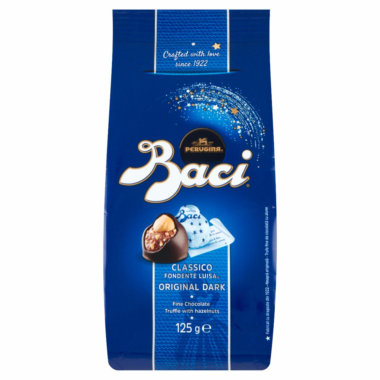 Zdjęcia - Perugina Baci Pralina z gorzkiej czekolady z nadzieniem z orzechów laskowych 125 g