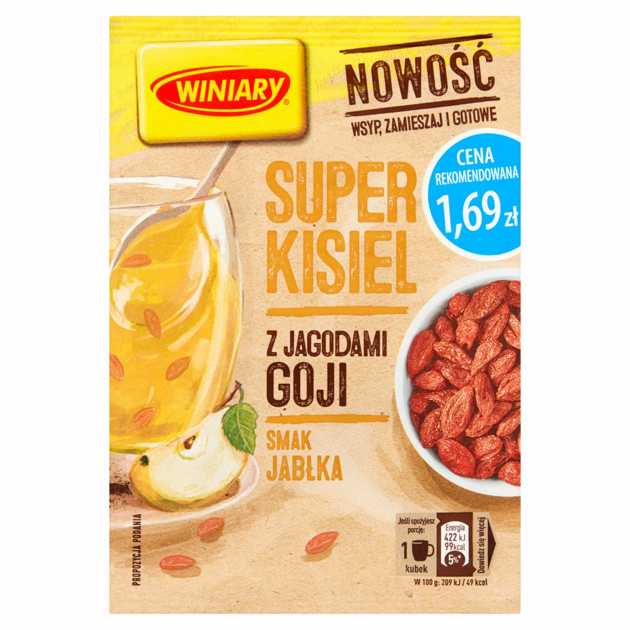 Zdjęcia - Winiary Super kisiel smak jabłka z jagodami goji 27 g