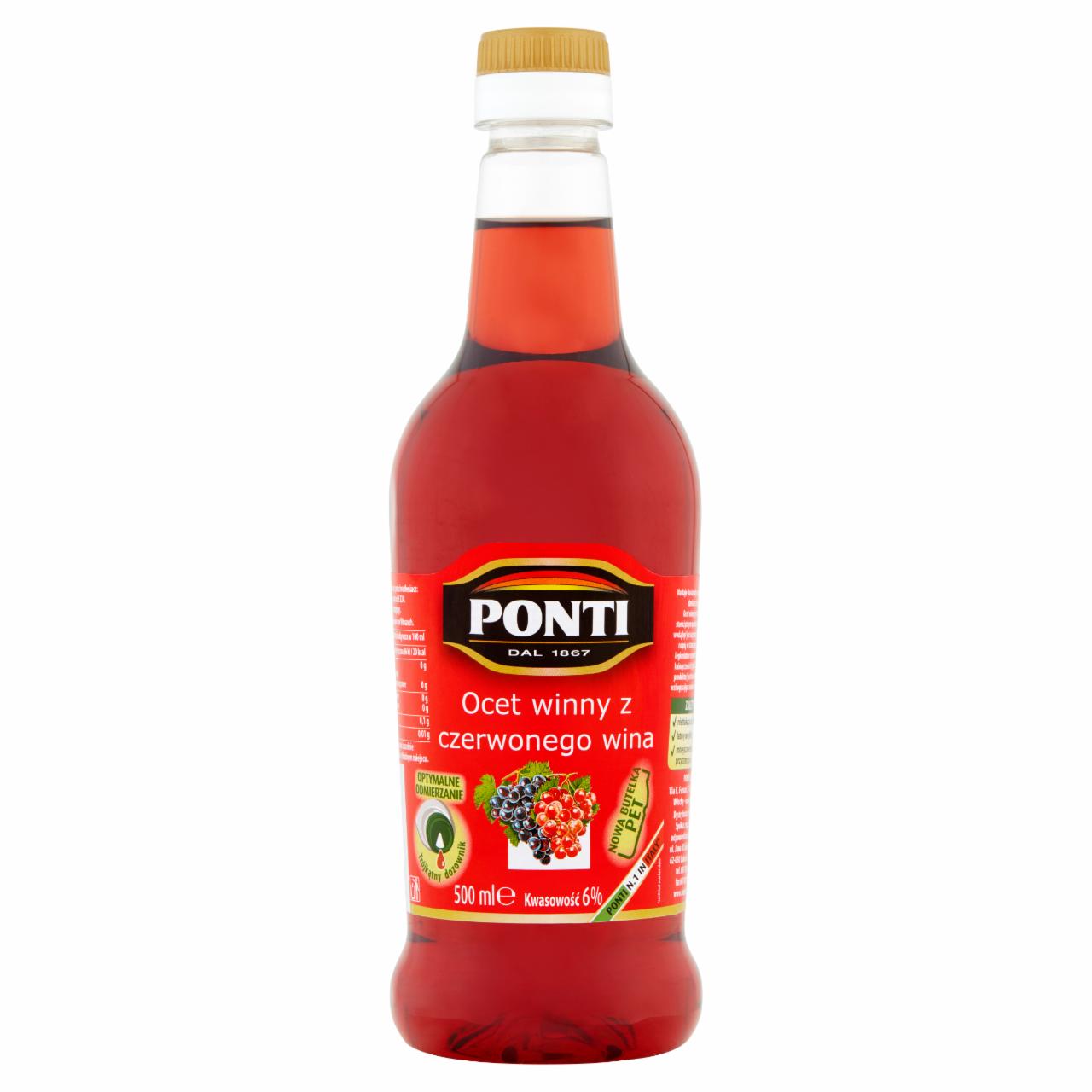 Zdjęcia - Ponti Ocet winny z czerwonego wina 6 % 500 ml